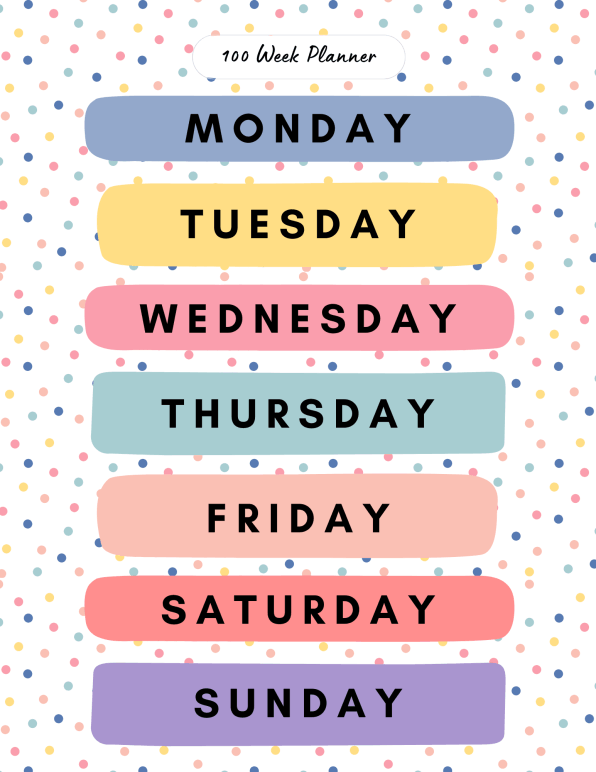 100 week planner