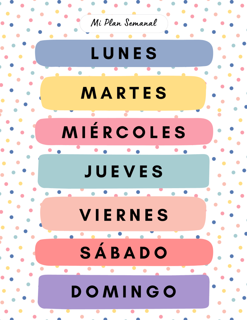 Mi plan semanal